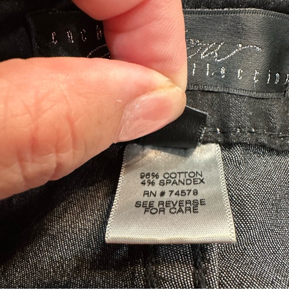 Cache Contour Collection Jeans Black Straight Leg Stretch Pants Size 10 - Picture 7 of 9